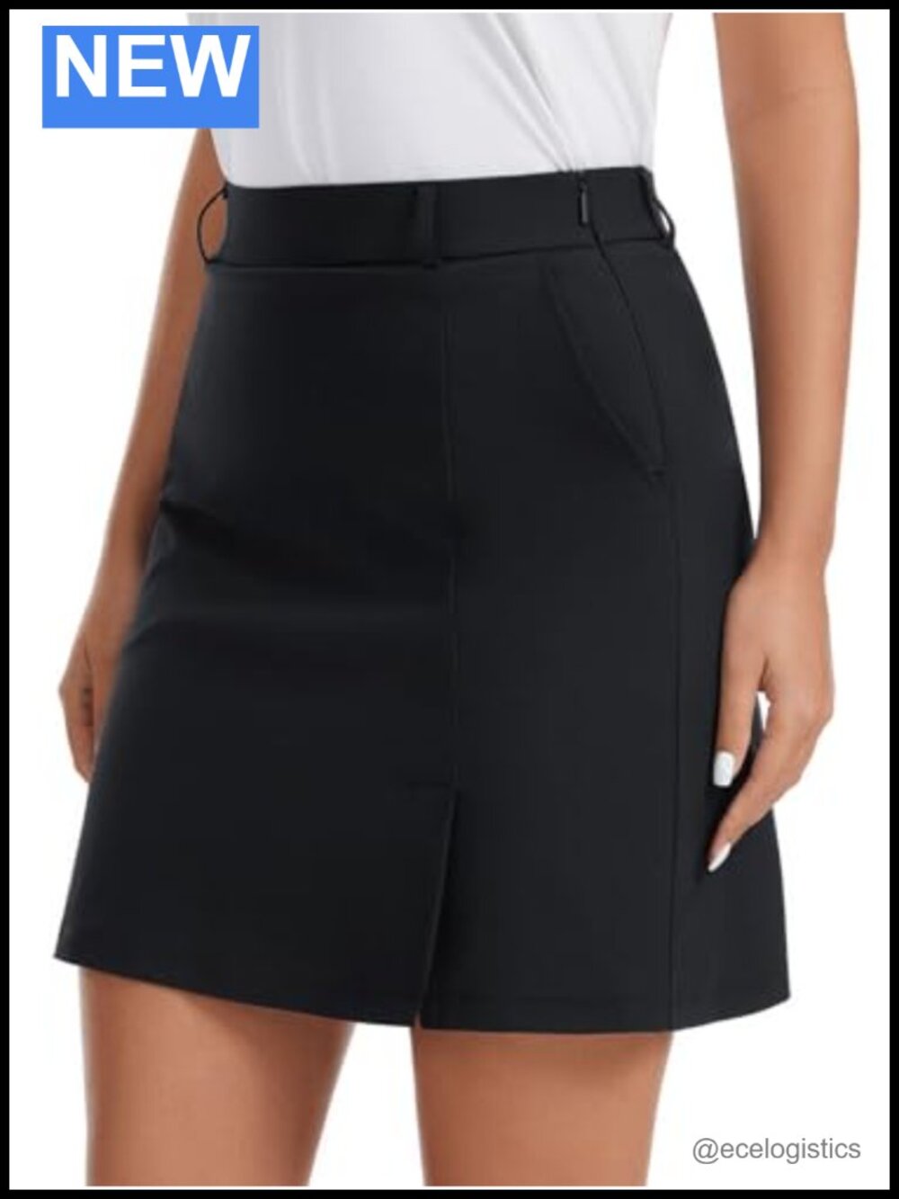 Knee Length Golf Skort with Pockets for Tennis Pickleball Work